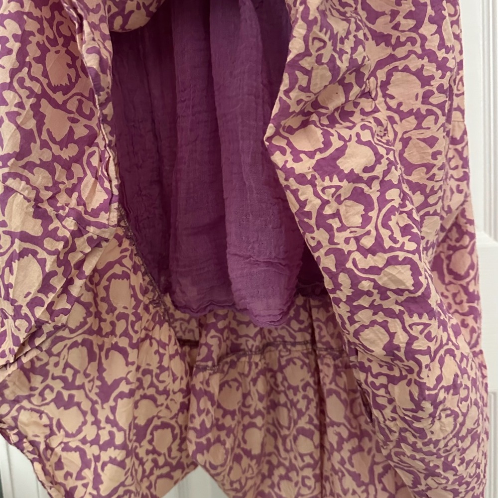 Perry Walker The Martha II Purple Floral Bohemian Maxi Dress Size Medium - Picture 7 of 14